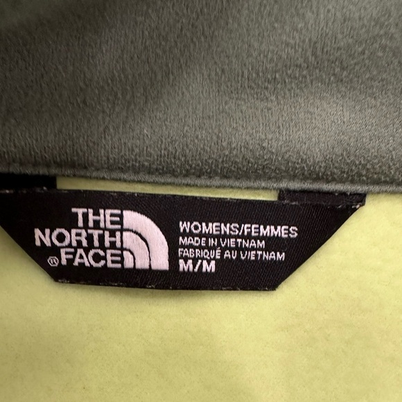 The North Face Momentum Fleece Jacket medium Olive Green Citrine Magenta logo - Picture 16 of 16